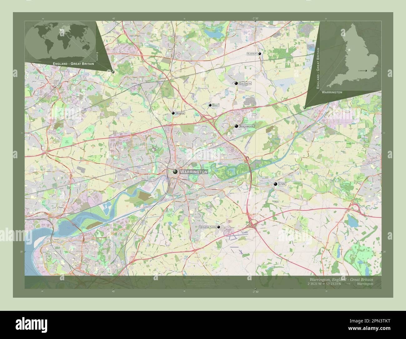 Warrington, Unitary Authority Of England - Great Britain. Open Street 