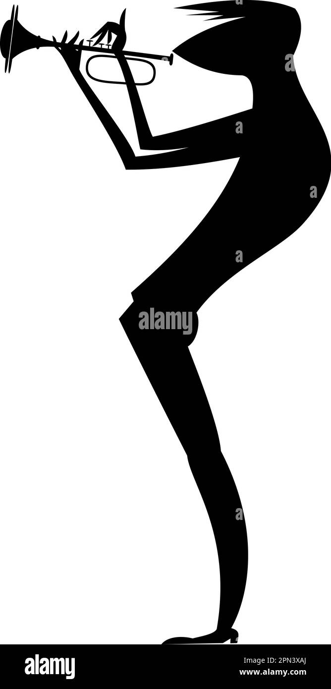 Silhouette musician playing trumpet hi-res stock photography and images ...