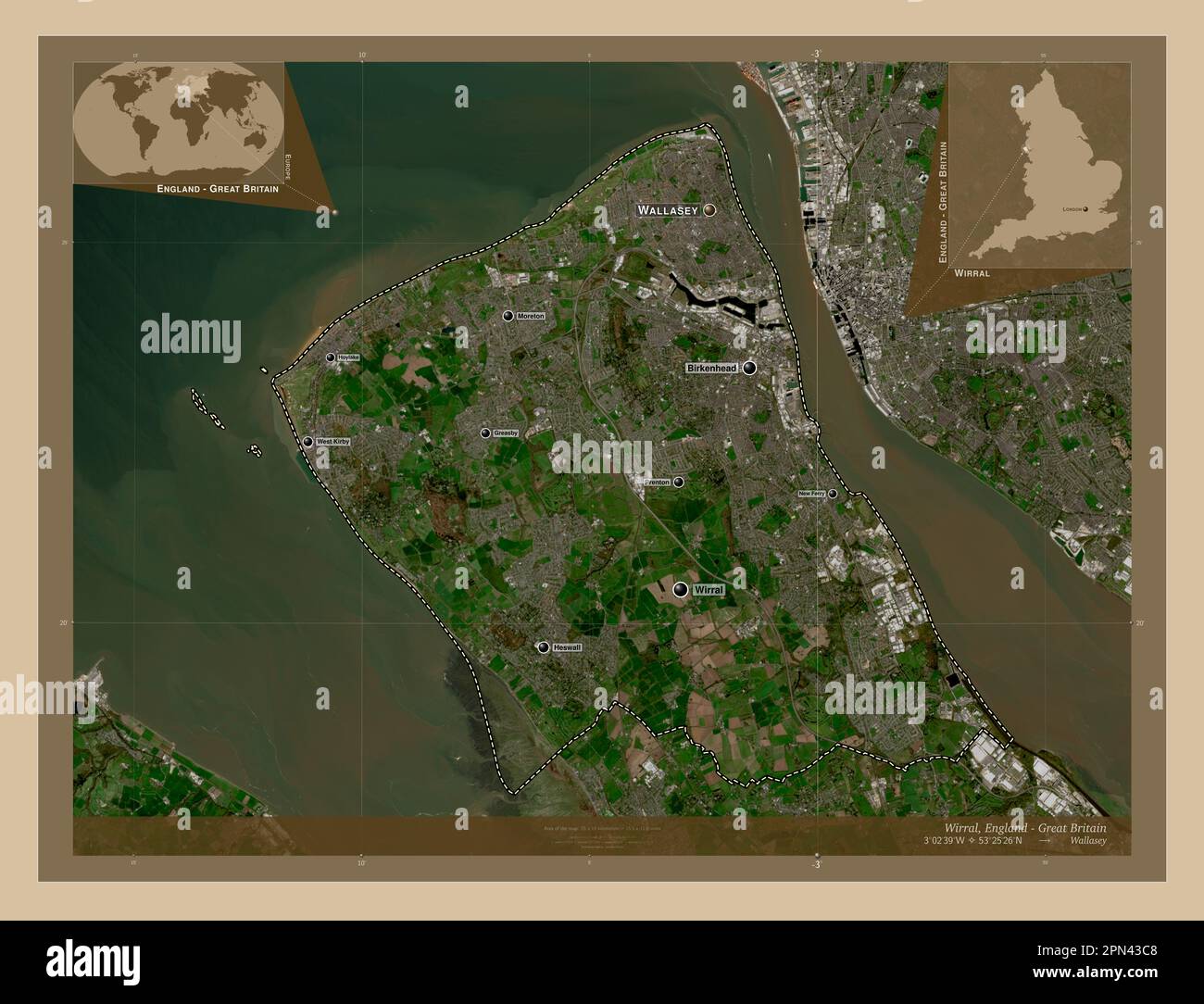 Wirral, metropolitan district of England Great Britain. Low