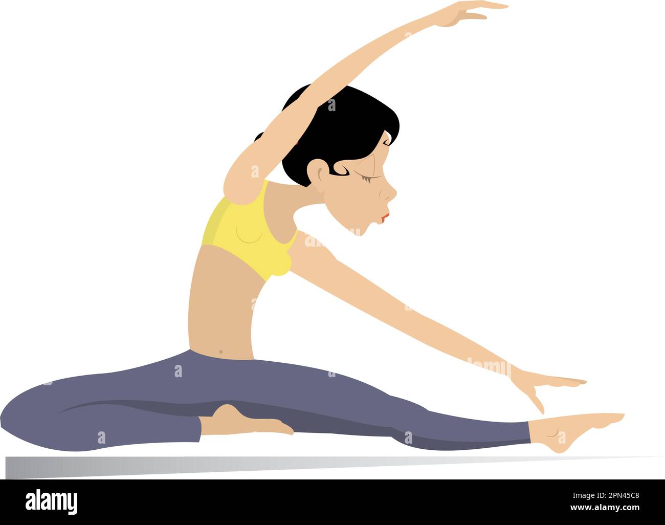 Lithe Man Figure Young girl doing gymnastics on Stock Vector Images - Alamy