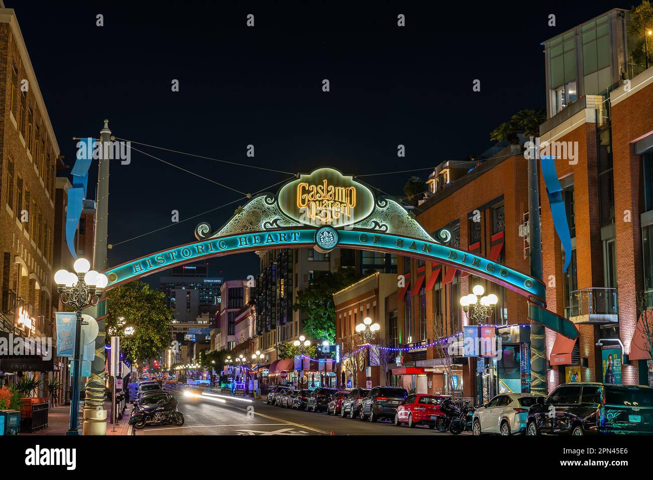 The Gaslamp Quarter Stock Photo