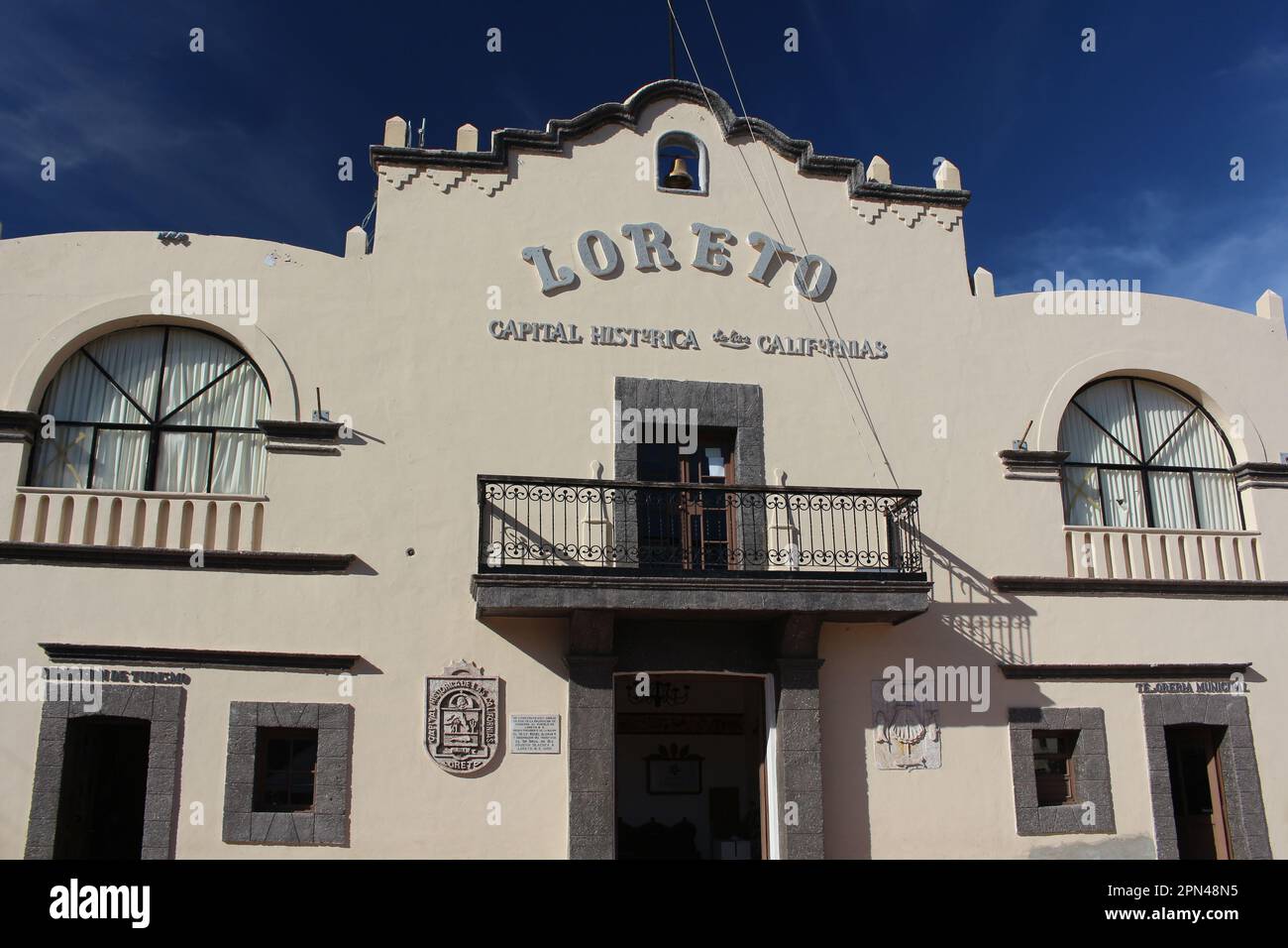 The city hall in the Mexican city of Loreto, Baja California Sur