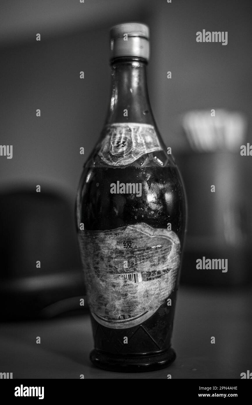 Soy sauce bottles in a small Chinese restaurant Stock Photo Alamy