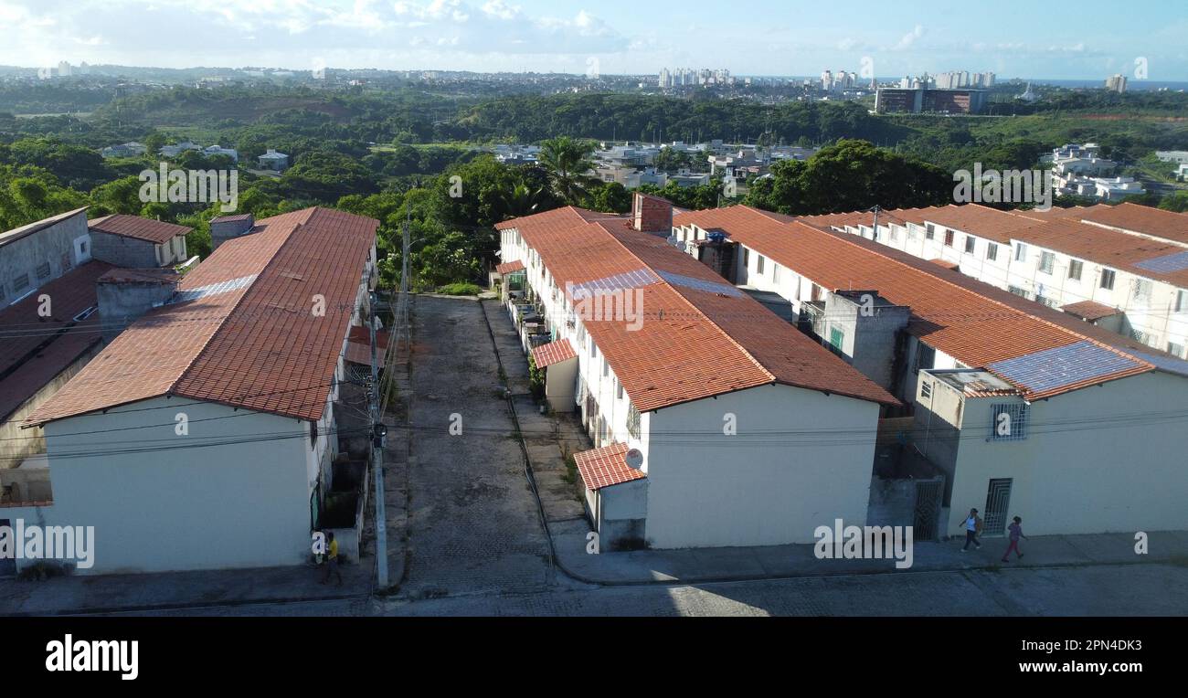 salvador, bahia, brazil - april 15, 2023: houses from the Minha Casa Minha Vida housing program in the city of Salvador. Stock Photo