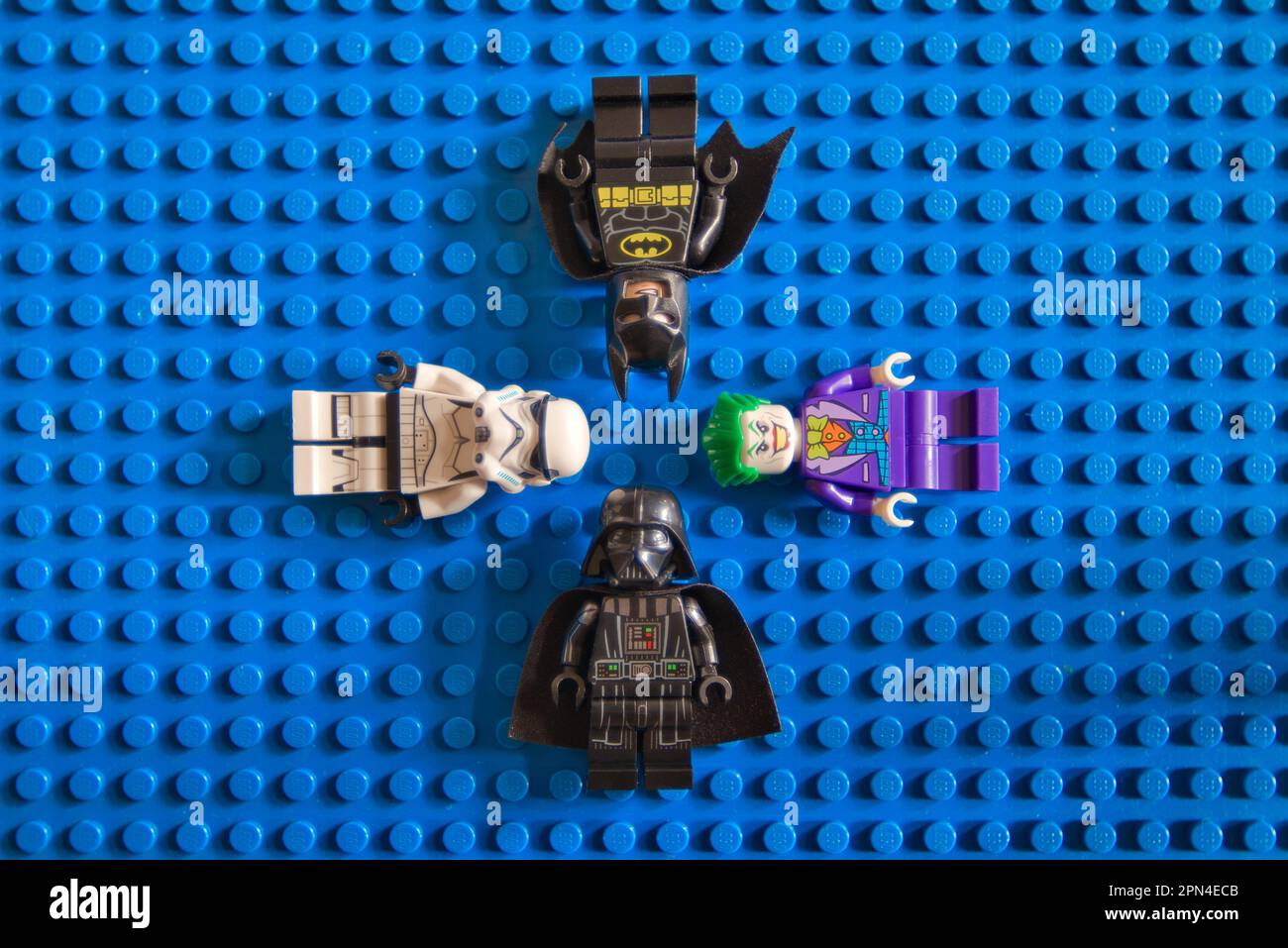 Star Wars and Batman Stock Photo