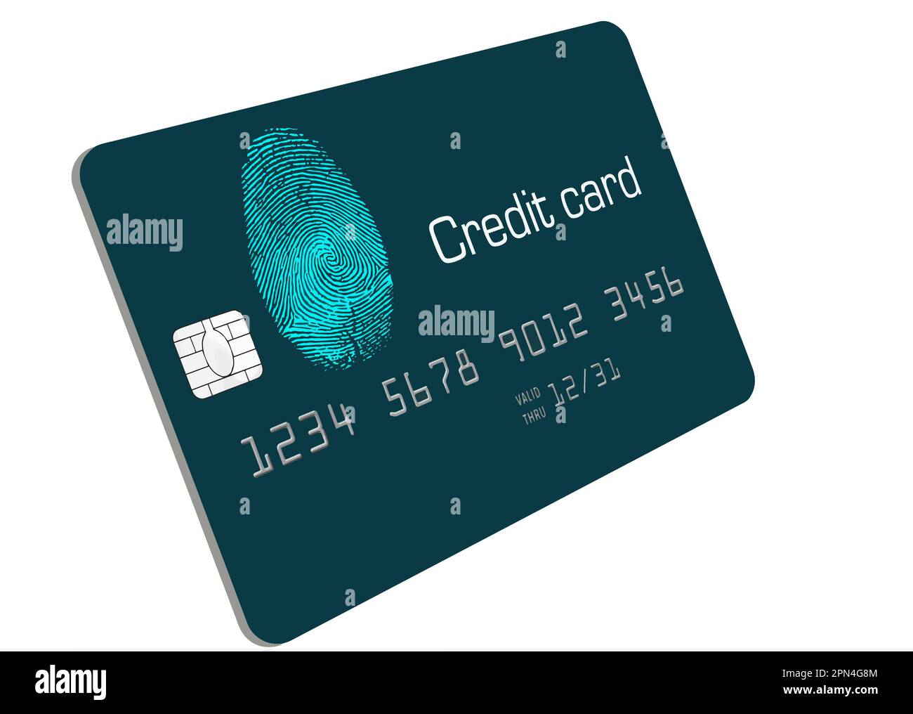 Here is a generic, mock, credit card or debit card that is realistic in design and it is a vector illustration. Stock Vector