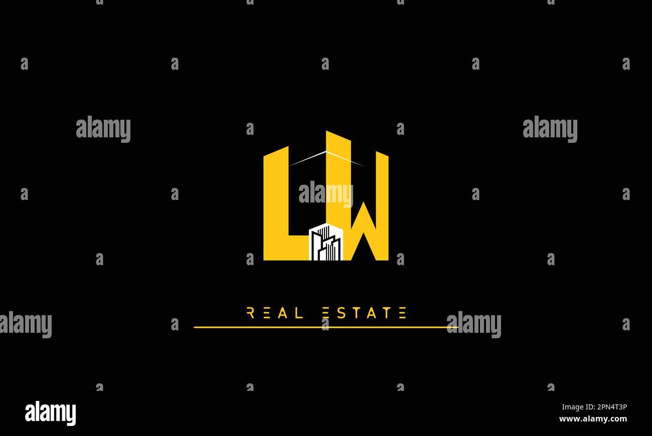 Lw real estate logo hires stock photography and images Alamy