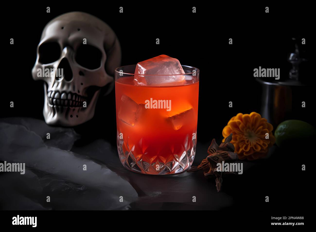 El Diablo Originated in the United States, made with tequila, crème