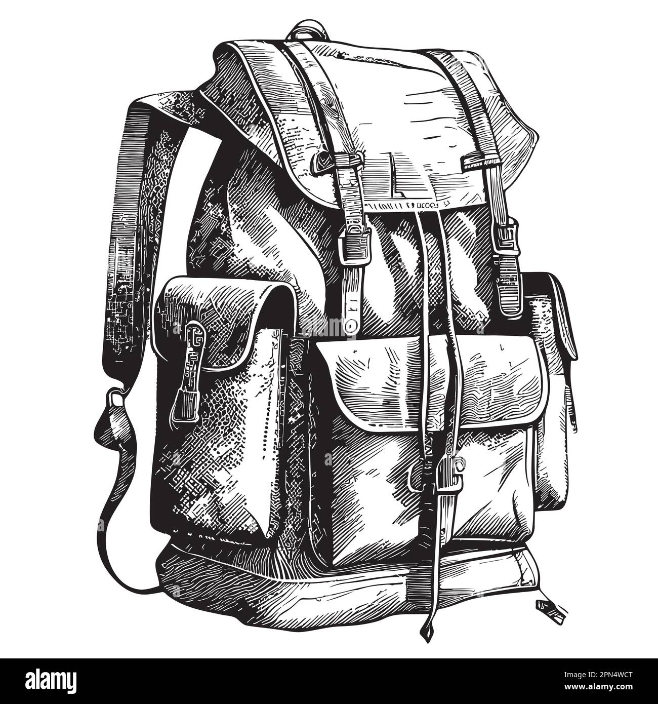 Vintage backpack sketch hand drawn in doodle style illustration Travel  Stock Vector Image & Art - Alamy