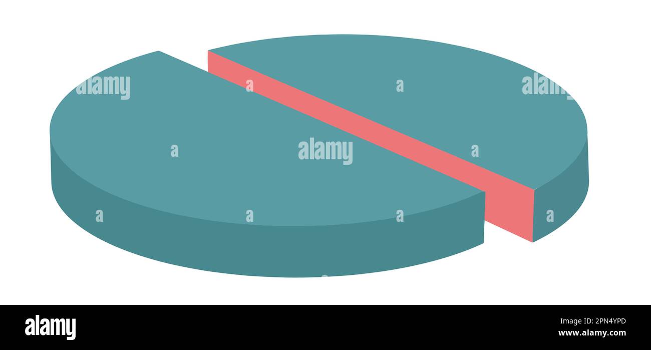 Here is a pie chart infographic that is a vector. Stock Vector