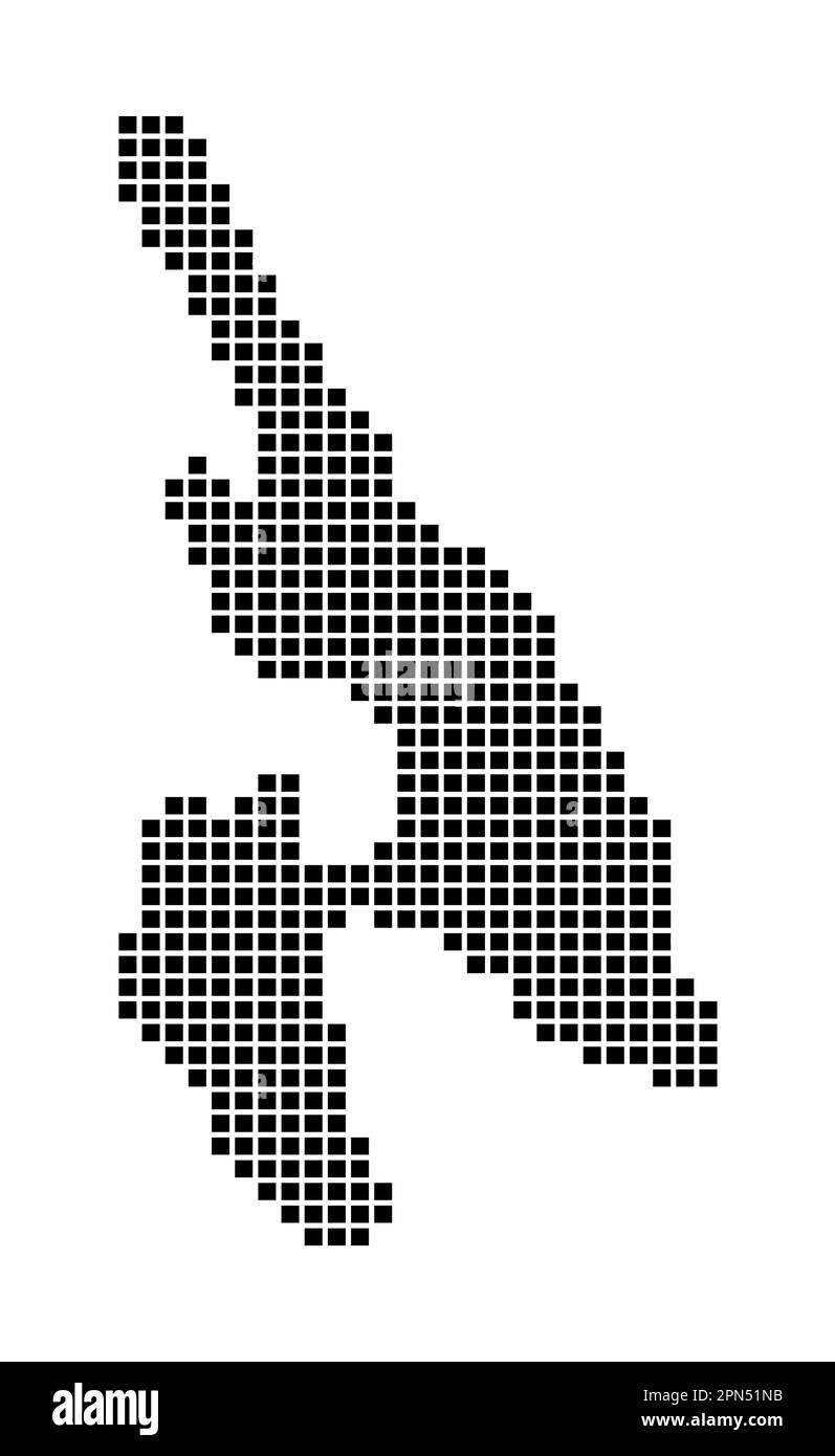 Ko Phi Phi map in dotted style