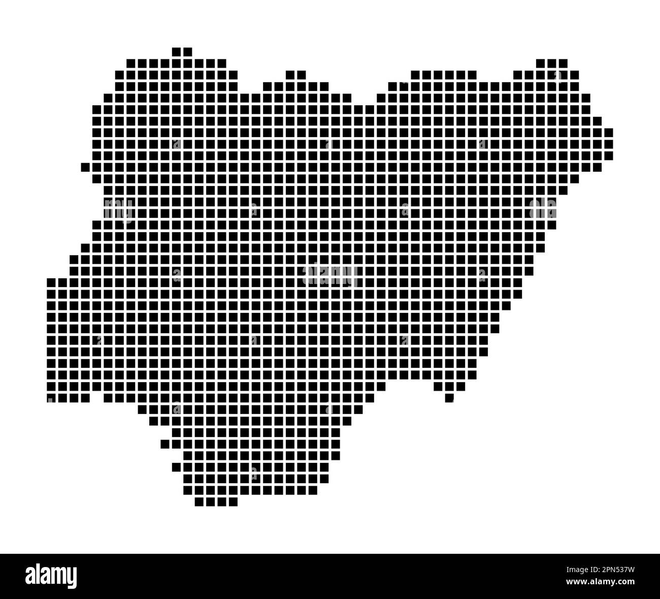 Nigeria map. Map of Nigeria in dotted style. Borders of the country ...