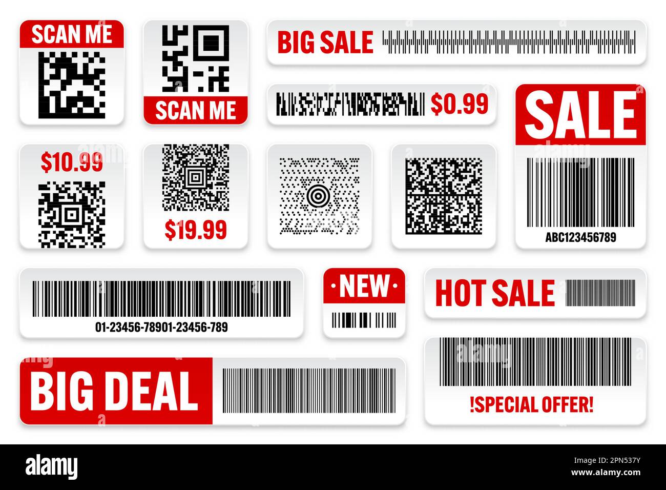 Barcode label price tag vector Stock Vector Image & Art - Alamy
