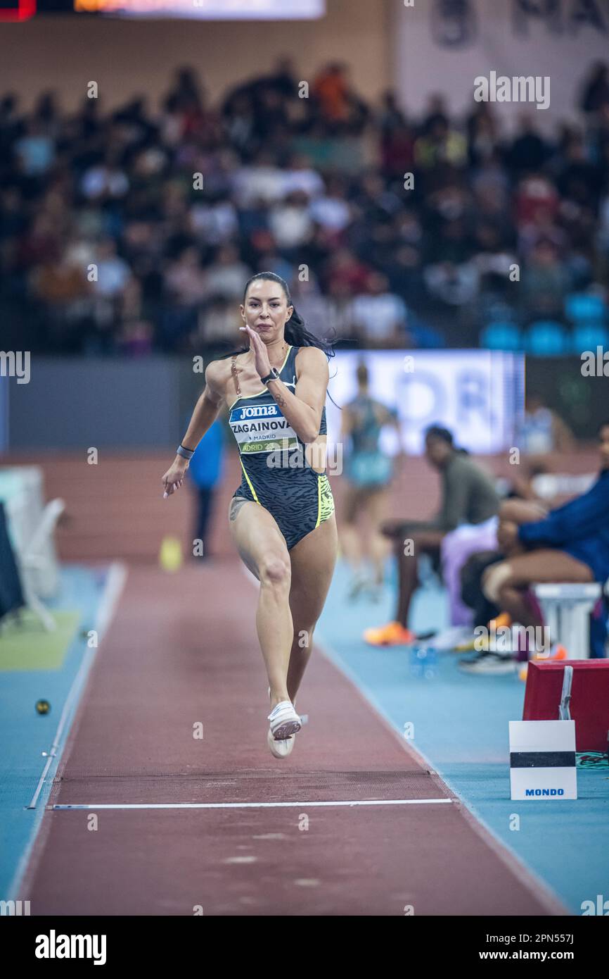 Diana Zagainova participating in the Madrid Indoor Tour of Madrid 2023. Stock Photo