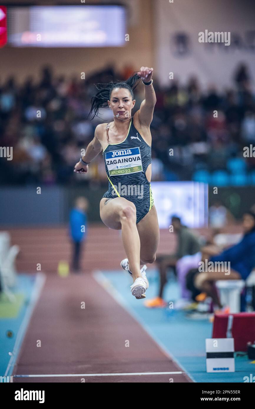 Diana Zagainova participating in the Madrid Indoor Tour of Madrid 2023. Stock Photo