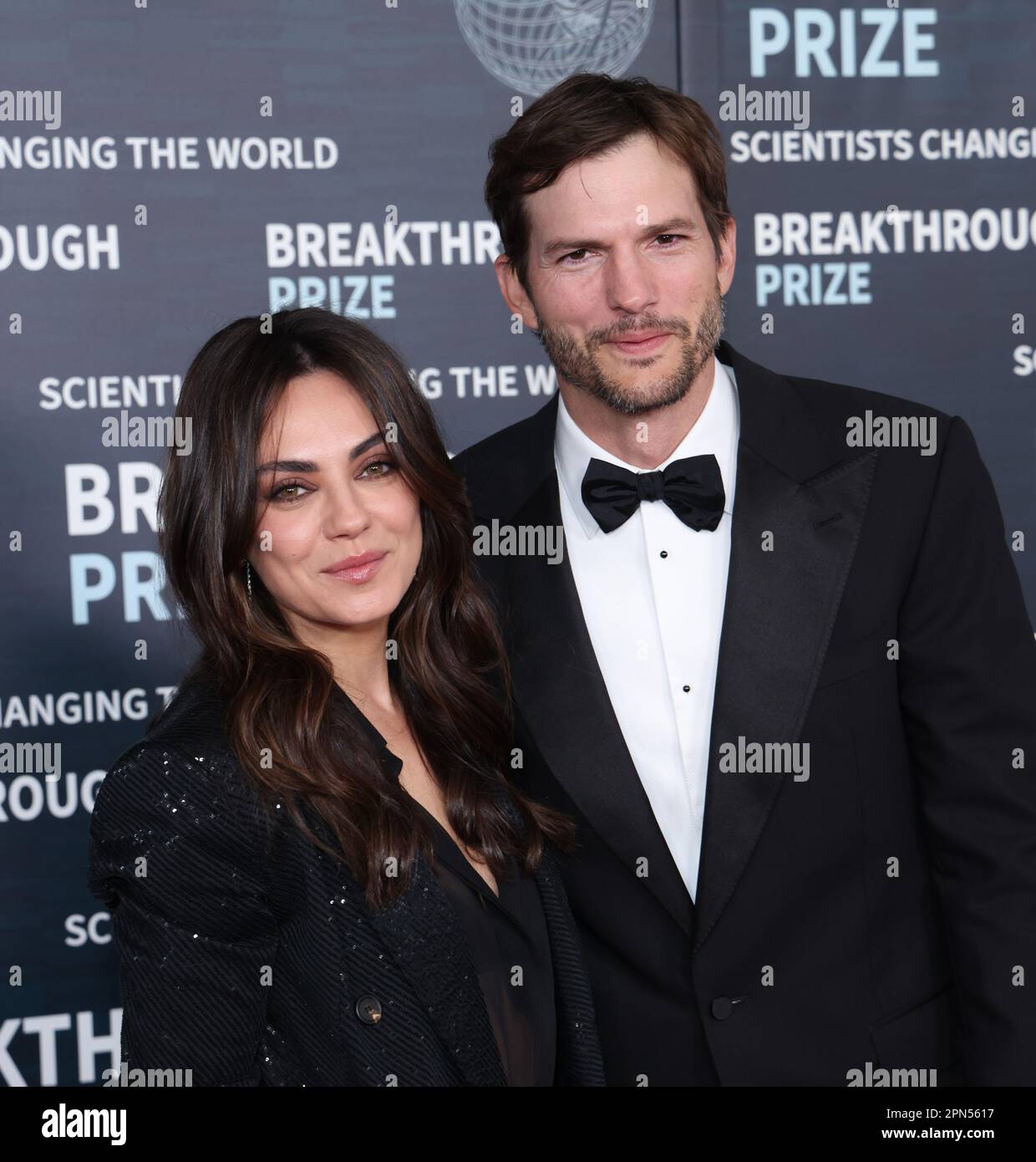 Los Angeles, USA. 15th Apr, 2023. Mila Kunis, Ashton Kutcher attend the 9th Annual Breakthrough Prize Ceremony at the Academy Museum of Motion Pictures on April 15, 2023 in Los Angeles, California. Photo: CraSH/imageSPACE Credit: Imagespace/Alamy Live News Stock Photo