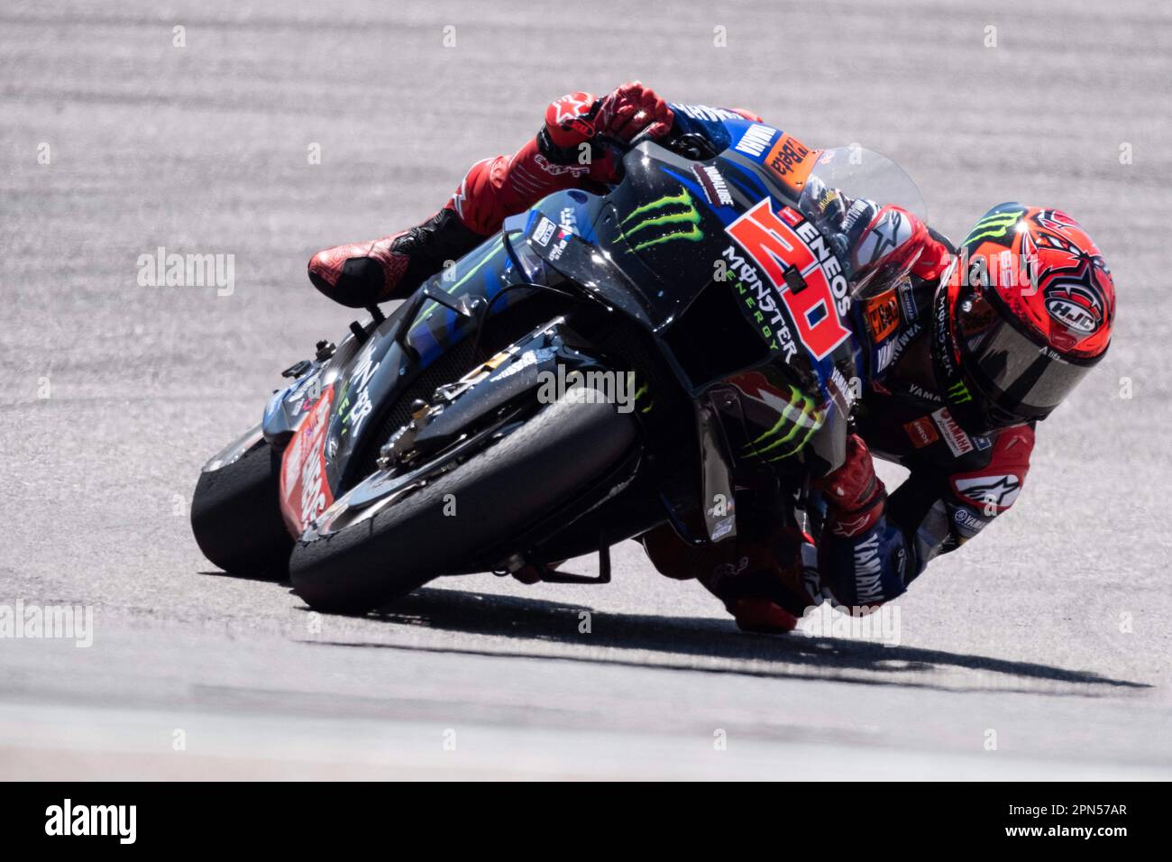 The Americas. 16th Apr, 2023. Fabio Quartararo (20) with Monster Energy Yamaha MotoGP in action at the Red Bull Grand Prix of the Americas, Circuit of The Americas