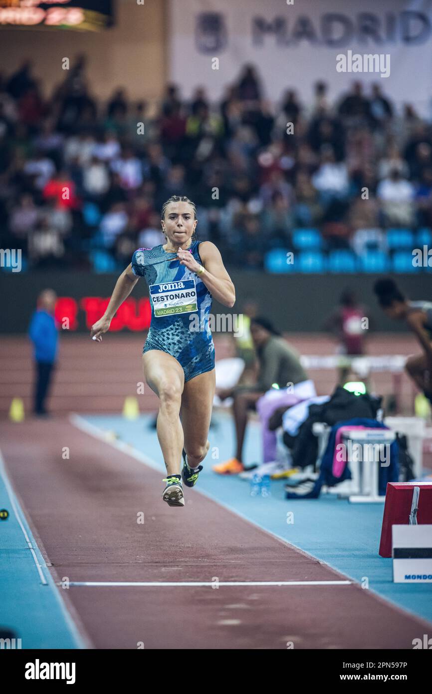 Ottavia Cestonaro participating in the Madrid Indoor Tour of Madrid 2023  Stock Photo - Alamy