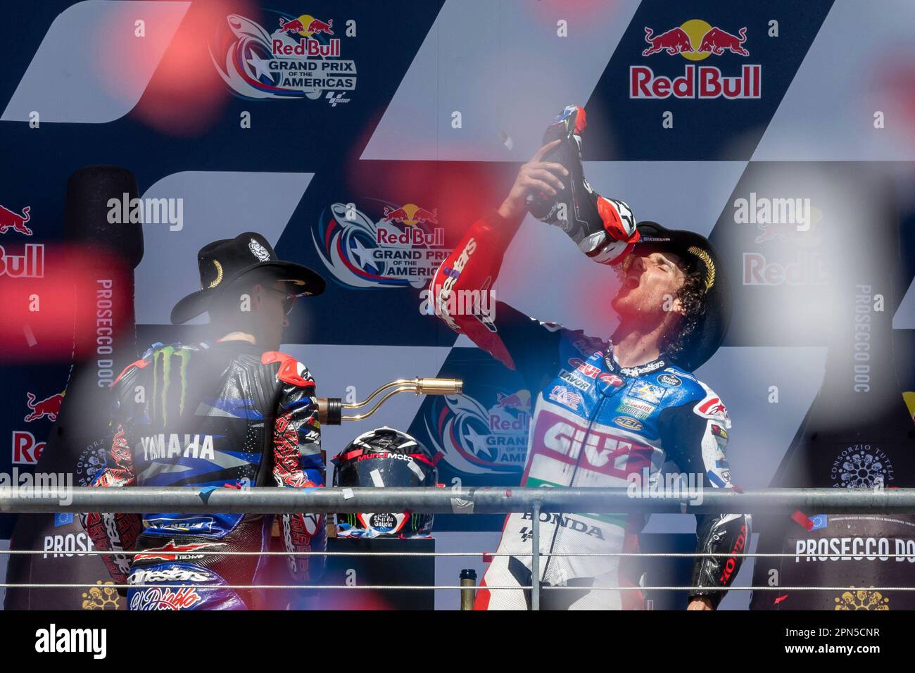 AUSTIN, TX - APRIL 16: Alex Rins (42) of Spain and LCR Honda Castrol ...