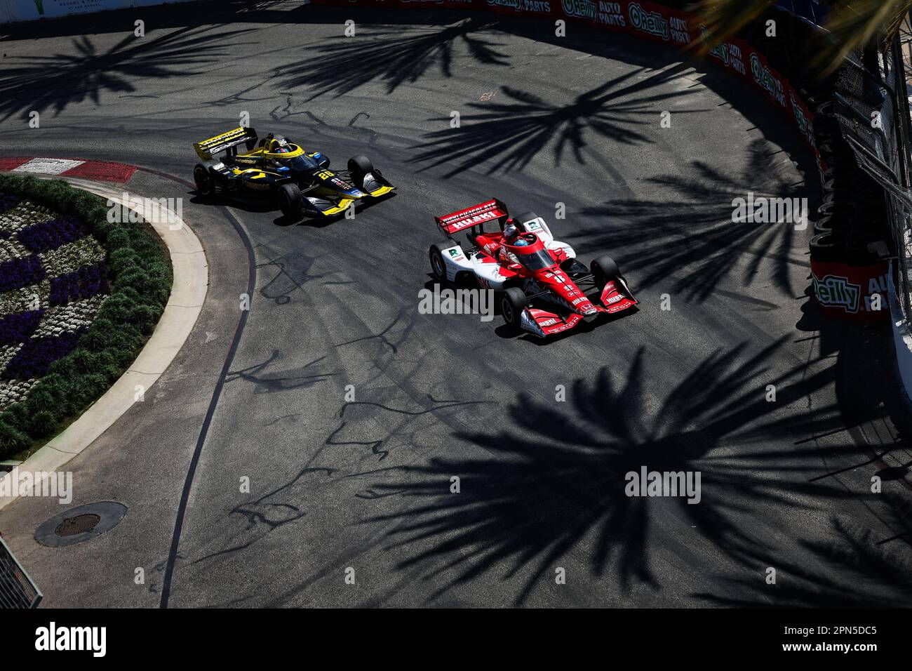 Long Beach, USA. 16th Apr, 2023. 08 ERICSSON Marcus (swe), Chip Ganassi Racing, Dallara IR18 Honda, action during the Acura Grand Prix of Long Beach 2023, 3rd round of 2023 NTT IndyCar Series, from April 14 to 16, 2023 on the Streets of Long Beach, in Long Beach, California, United States of America - Photo Florent Gooden/DPPI Credit: DPPI Media/Alamy Live News Stock Photo