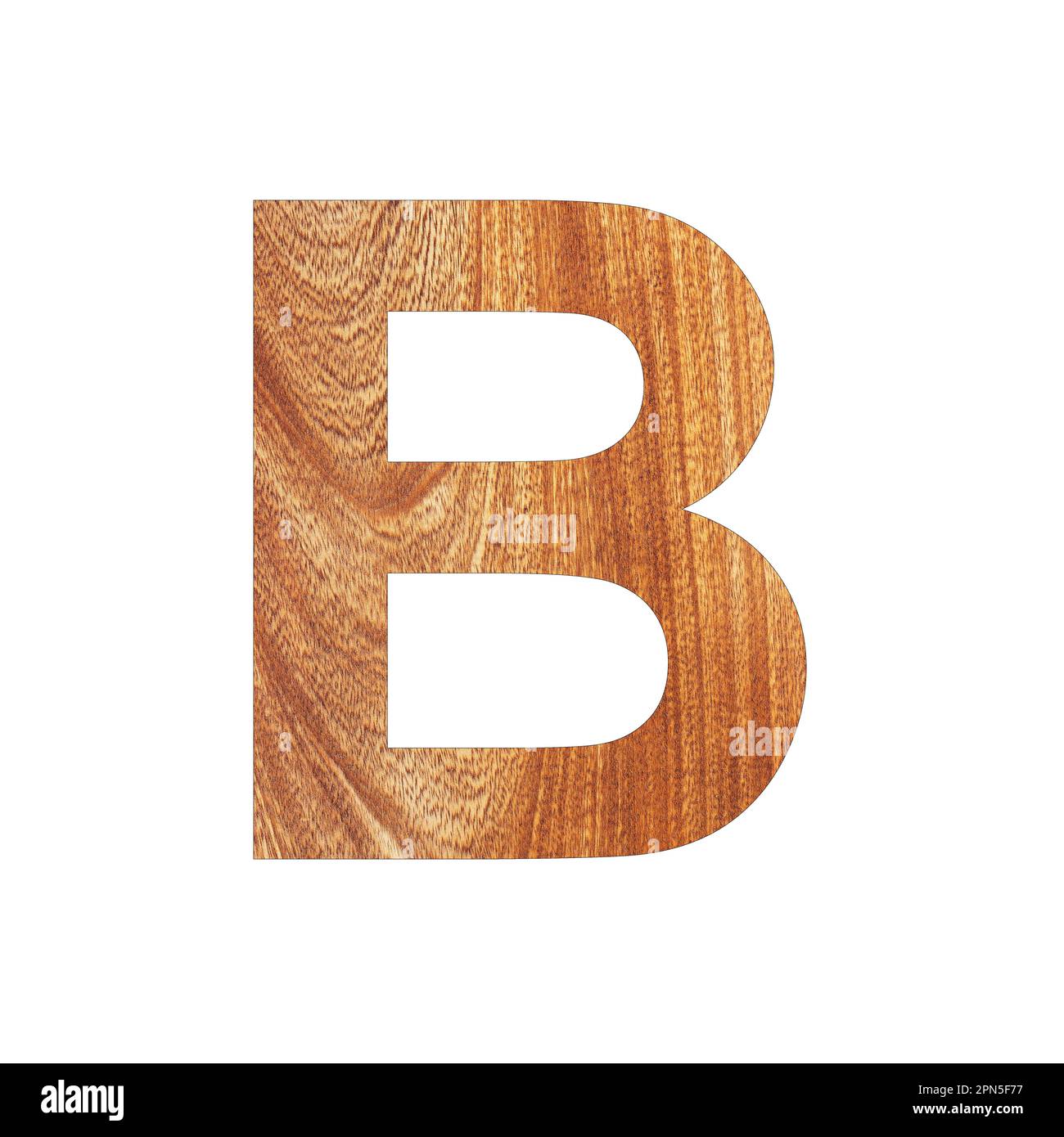 Capital letter B on oak wood texture - White background Stock Photo - Alamy