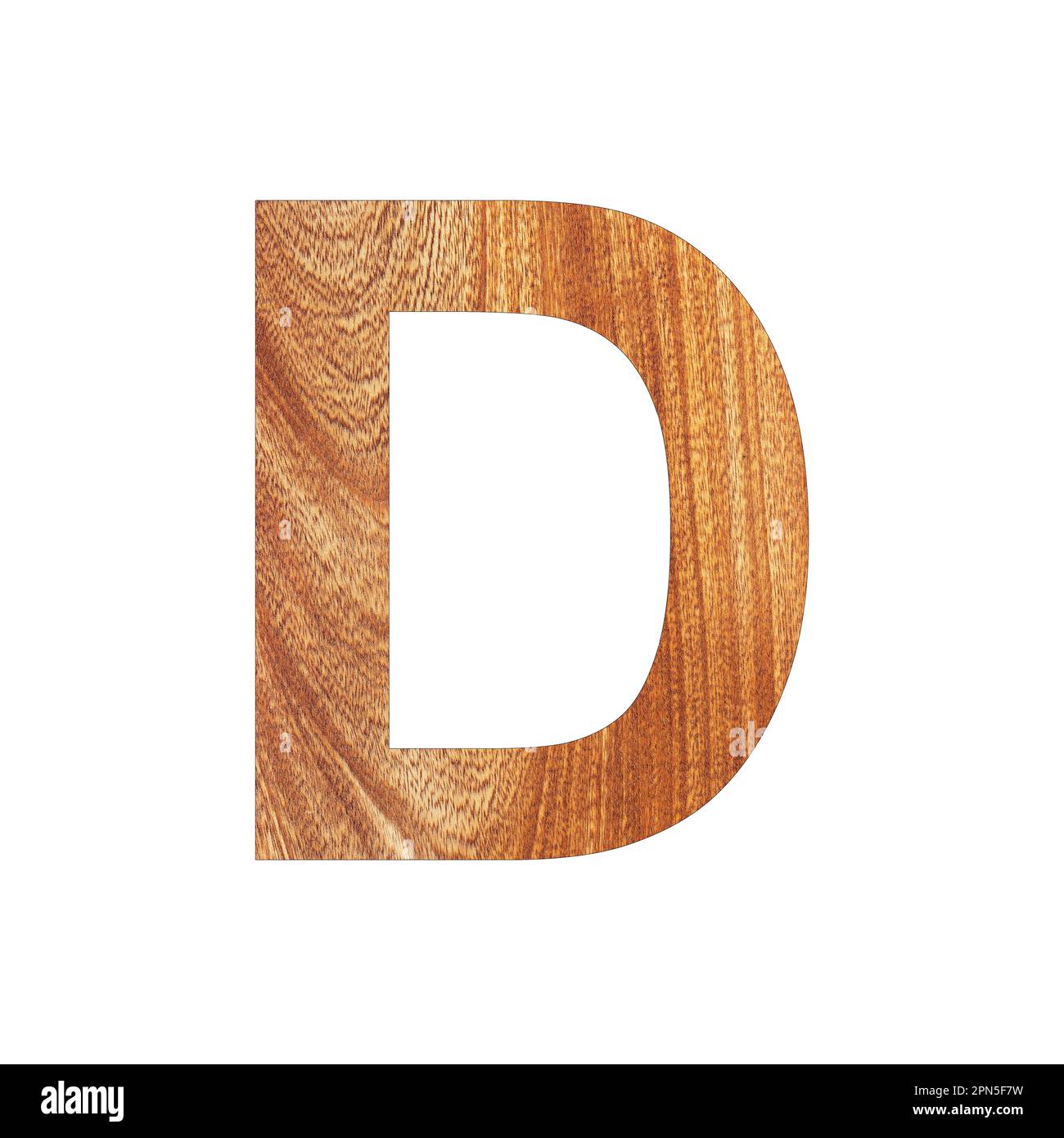 Capital letter D on oak wood texture - White background Stock Photo - Alamy