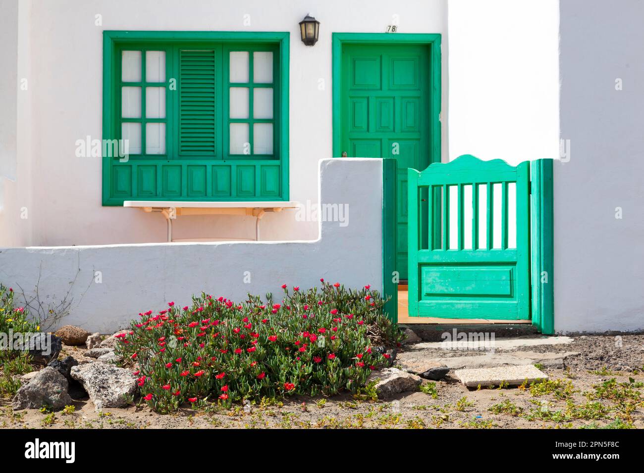 House on the beach of Playa Honda Stock Photo Alamy