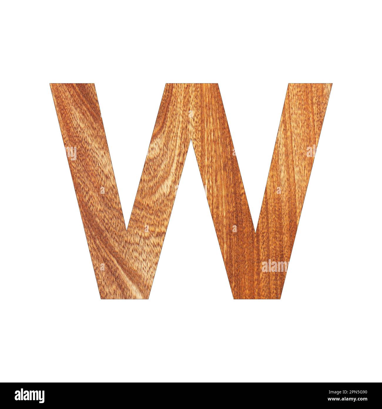 Capital letter W on oak wood texture - White background Stock Photo - Alamy
