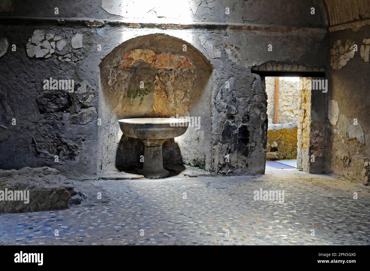 Terme Maschili, thermal baths, archaeological site, Herculaneum, Ercolano, Naples, Campania, Italy Stock Photo