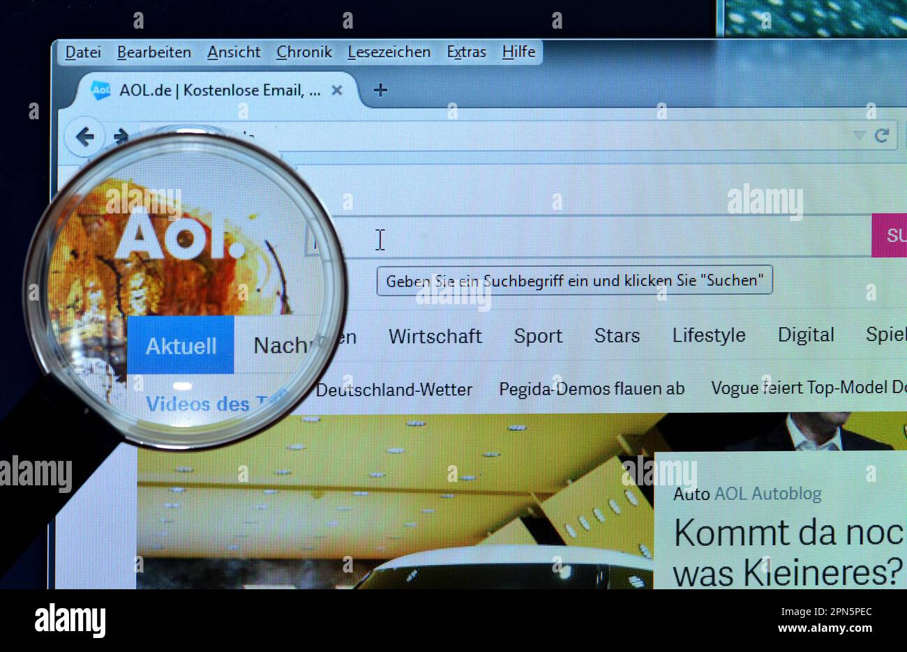Aol screen hi-res stock photography and images - Alamy