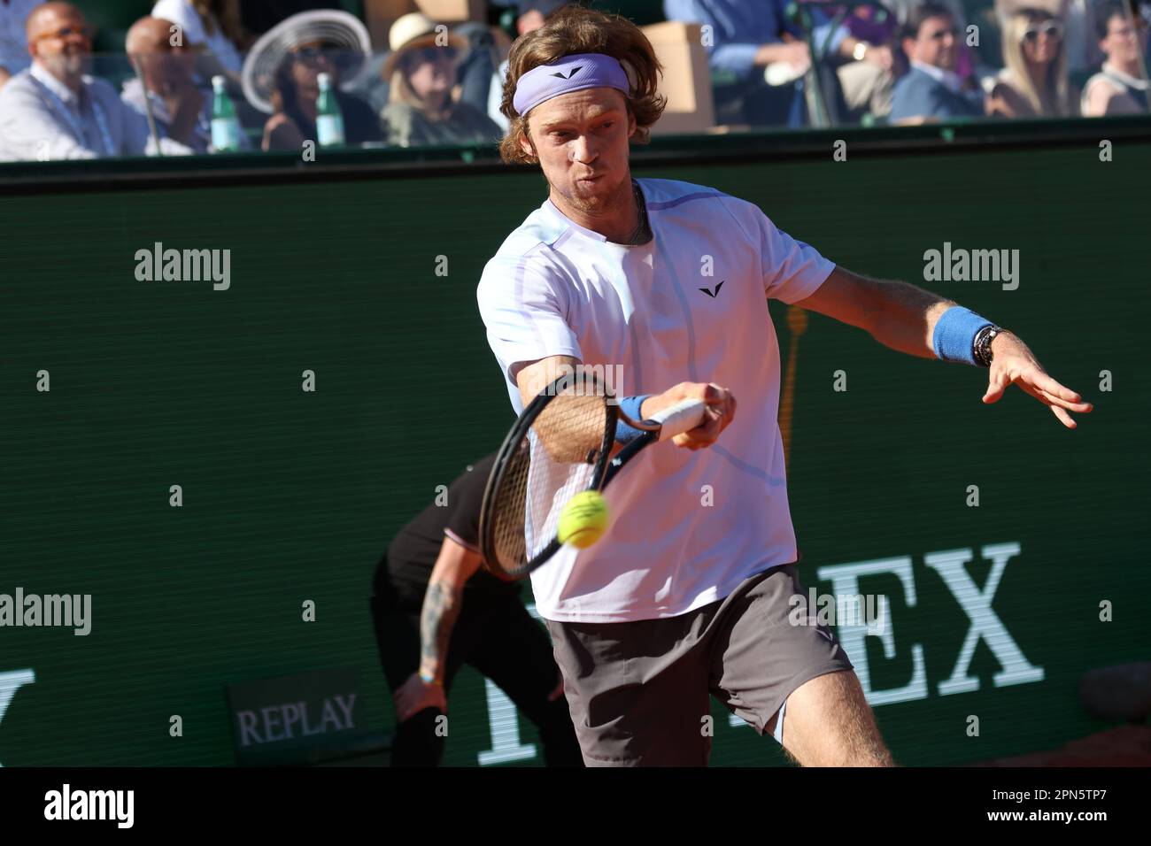 Monaco, Monaco. 17th Apr, 2023. MONACO, Monte Carlo, 16. April 2023; Holger Rune vs Andrey Rublev, Final Open Rolex Master 1000 Monte Carlo tennis tournament in the Monte Carlo Tennis Club on 16 April 2023, Andrey RUBLEV became match winner in this final - picture and copyright Thierry CARPICO/ATP images (CARPICO Thierry/ATP/SPP) Credit: SPP Sport Press Photo. /Alamy Live News Stock Photo