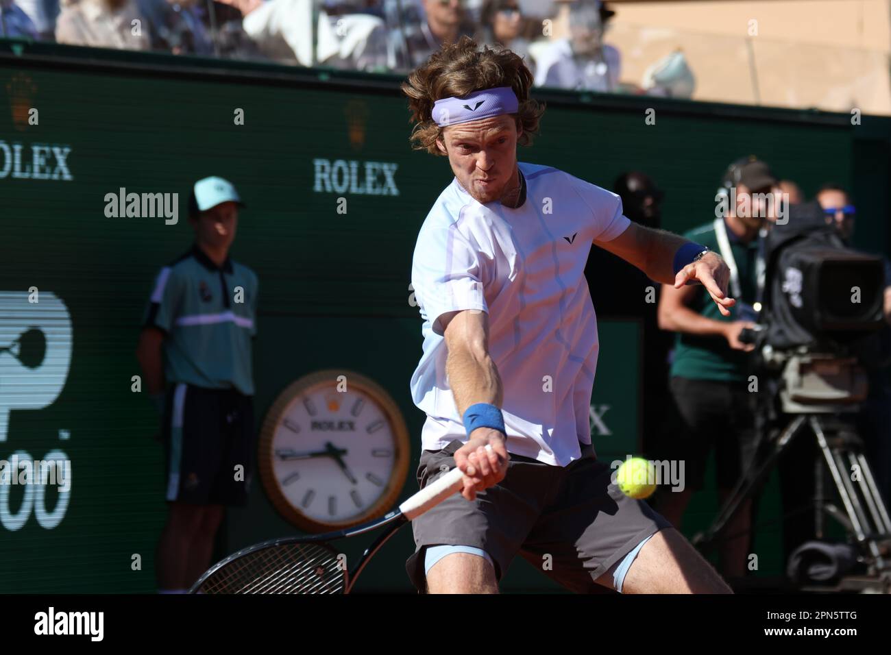 Monaco, Monaco. 17th Apr, 2023. MONACO, Monte Carlo, 16. April 2023; Holger Rune vs Andrey Rublev, Final Open Rolex Master 1000 Monte Carlo tennis tournament in the Monte Carlo Tennis Club on 16 April 2023, Andrey RUBLEV became match winner in this final - picture and copyright Thierry CARPICO/ATP images (CARPICO Thierry/ATP/SPP) Credit: SPP Sport Press Photo. /Alamy Live News Stock Photo