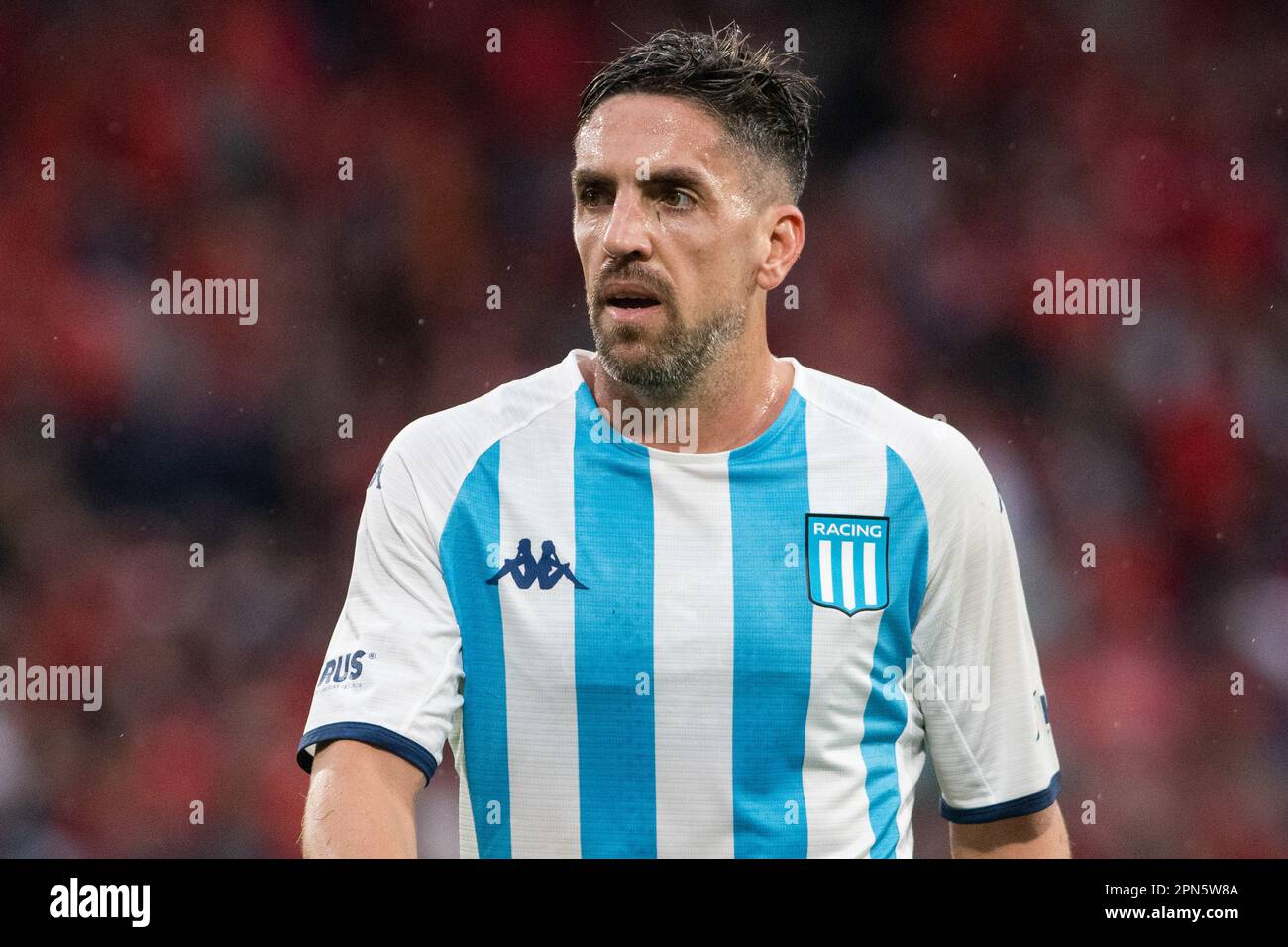 Ciudad De Avellaneda, Argentina. 16th Apr, 2023. Gabriel Hauche of Racing  Club looks on during a Liga Profesional 2023 match between Independiente  and Racing Club at Estadio Libertadores de America. Final Score