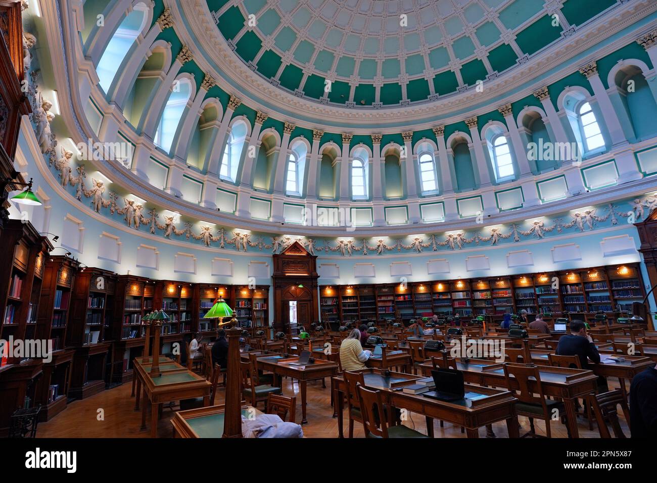 Reading room of the National Library of Ireland Stock Photo