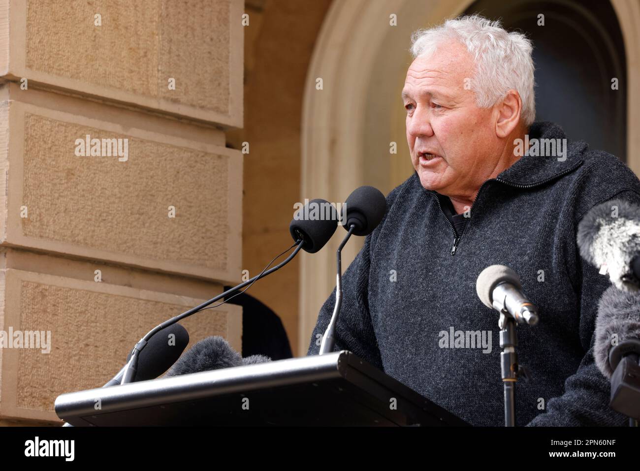 Rodney Dillon Tasmanian Aboriginal Elder Rodney Dillon during the launch of Pat ...