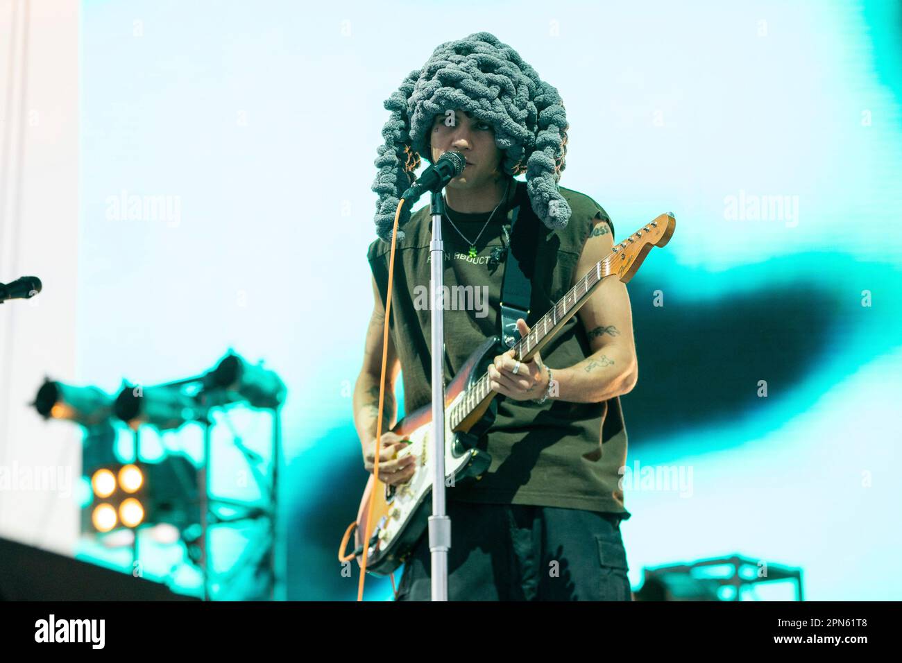 Dominic Fike performs at the Coachella Music & Arts Festival at the