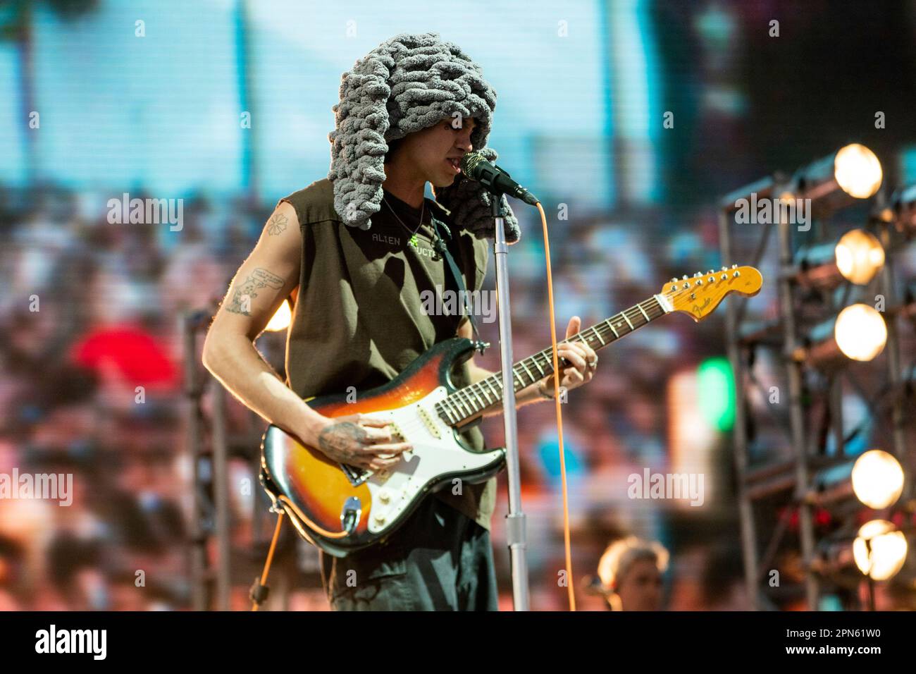 Dominic Fike performs at the Coachella Music & Arts Festival at the