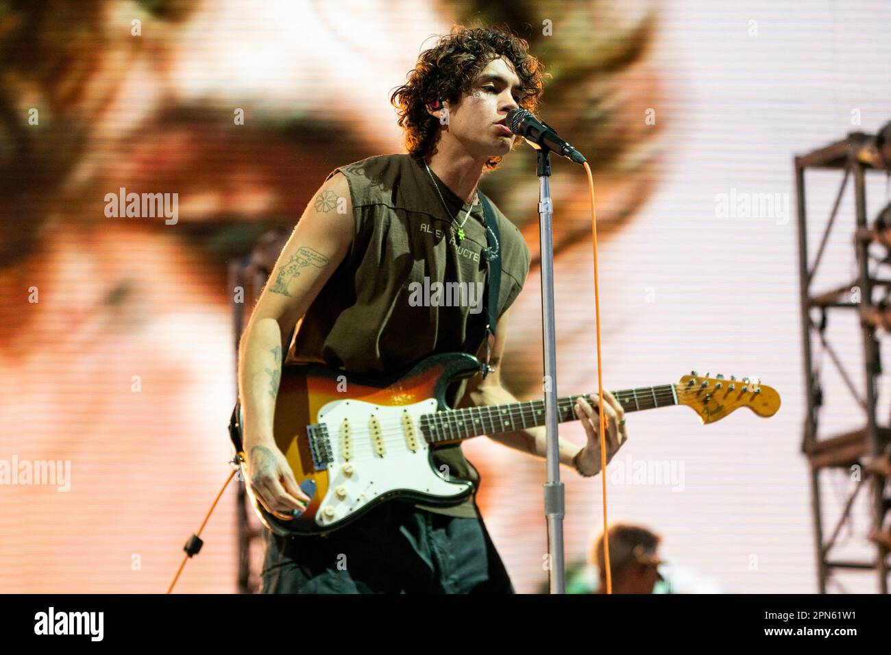Dominic Fike performs at the Coachella Music & Arts Festival at the