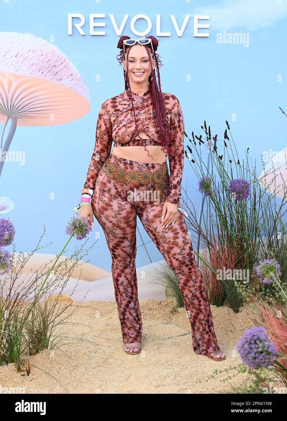 Thermal, USA. 16th Apr, 2023. YesJulz arriving at the sixth annual Revolve Festival - Day 2 held