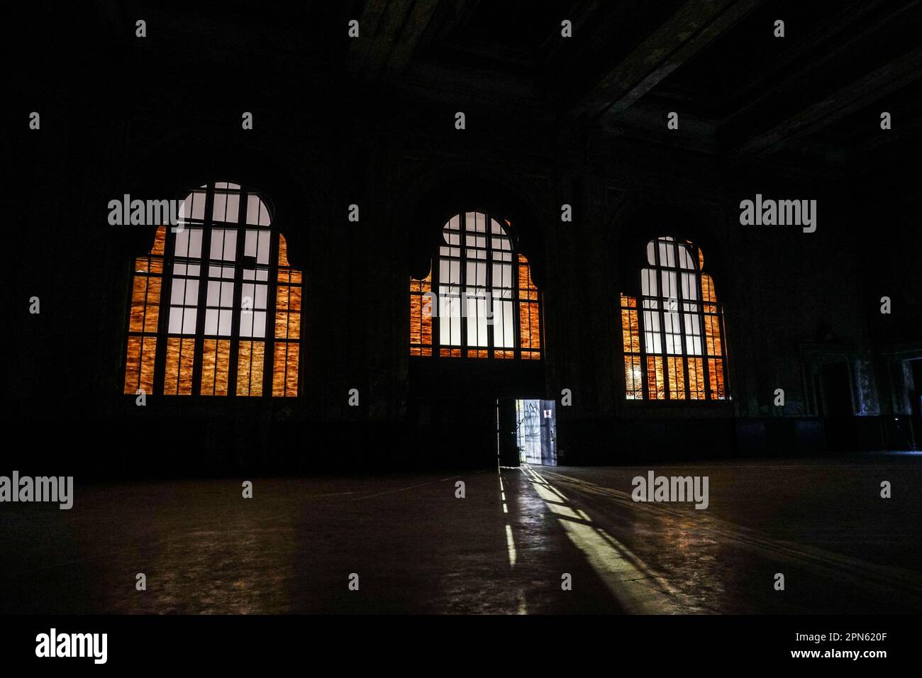 Abandoned 16th Street Train Station in Oakland, California. Glowing
