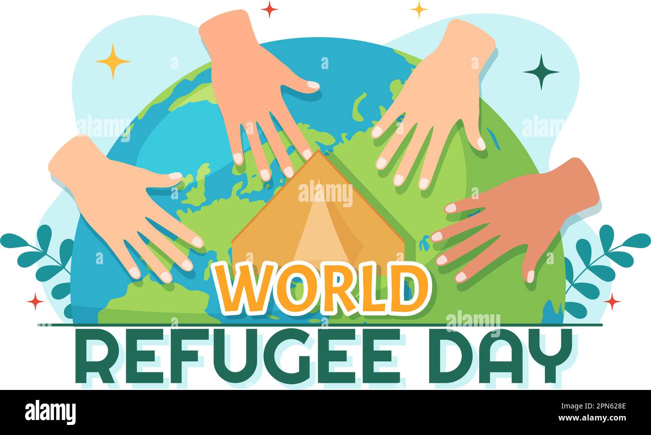 World Refugee Day on 20 June Vector Illustration with Immigration ...