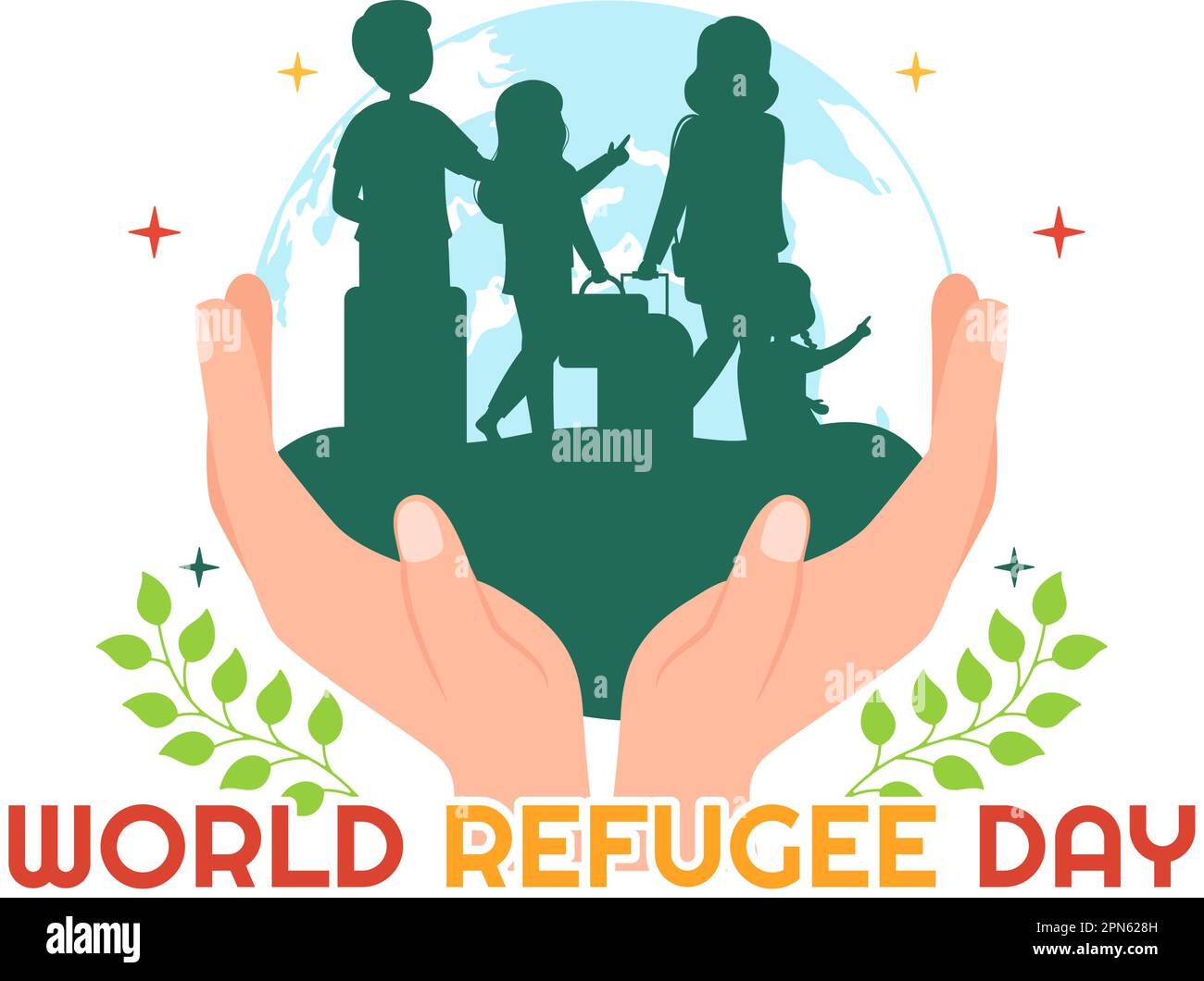World Refugee Day on 20 June Vector Illustration with Immigration ...