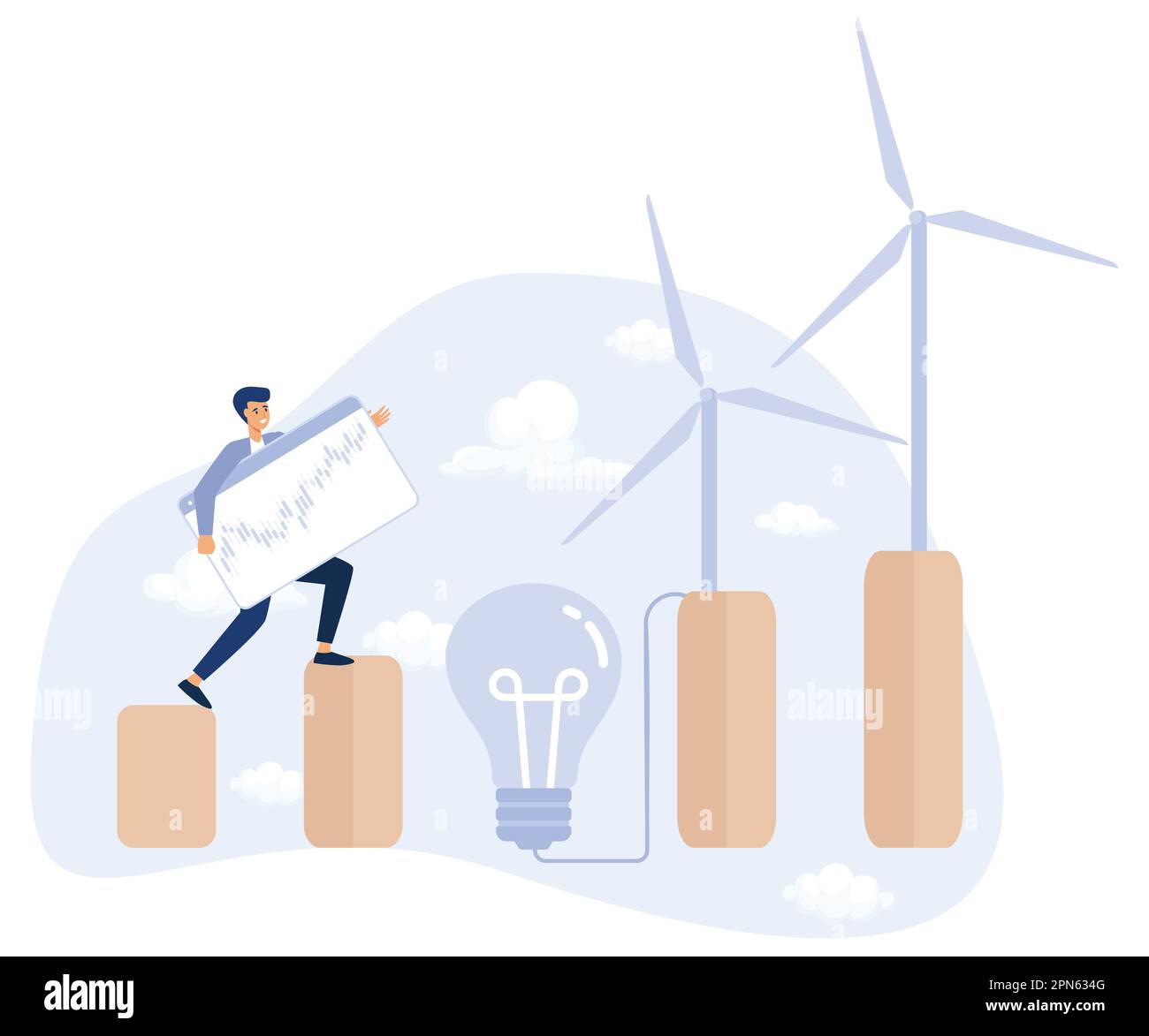 Clean green energy concept, Alternative energy, sustainable eco system ...