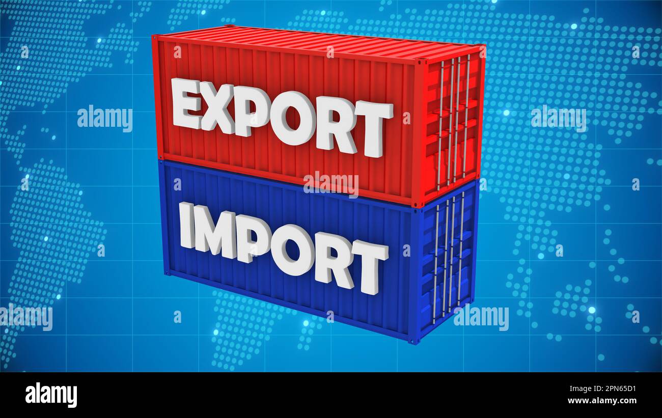 Containers box for logistic import export business Stock Photo