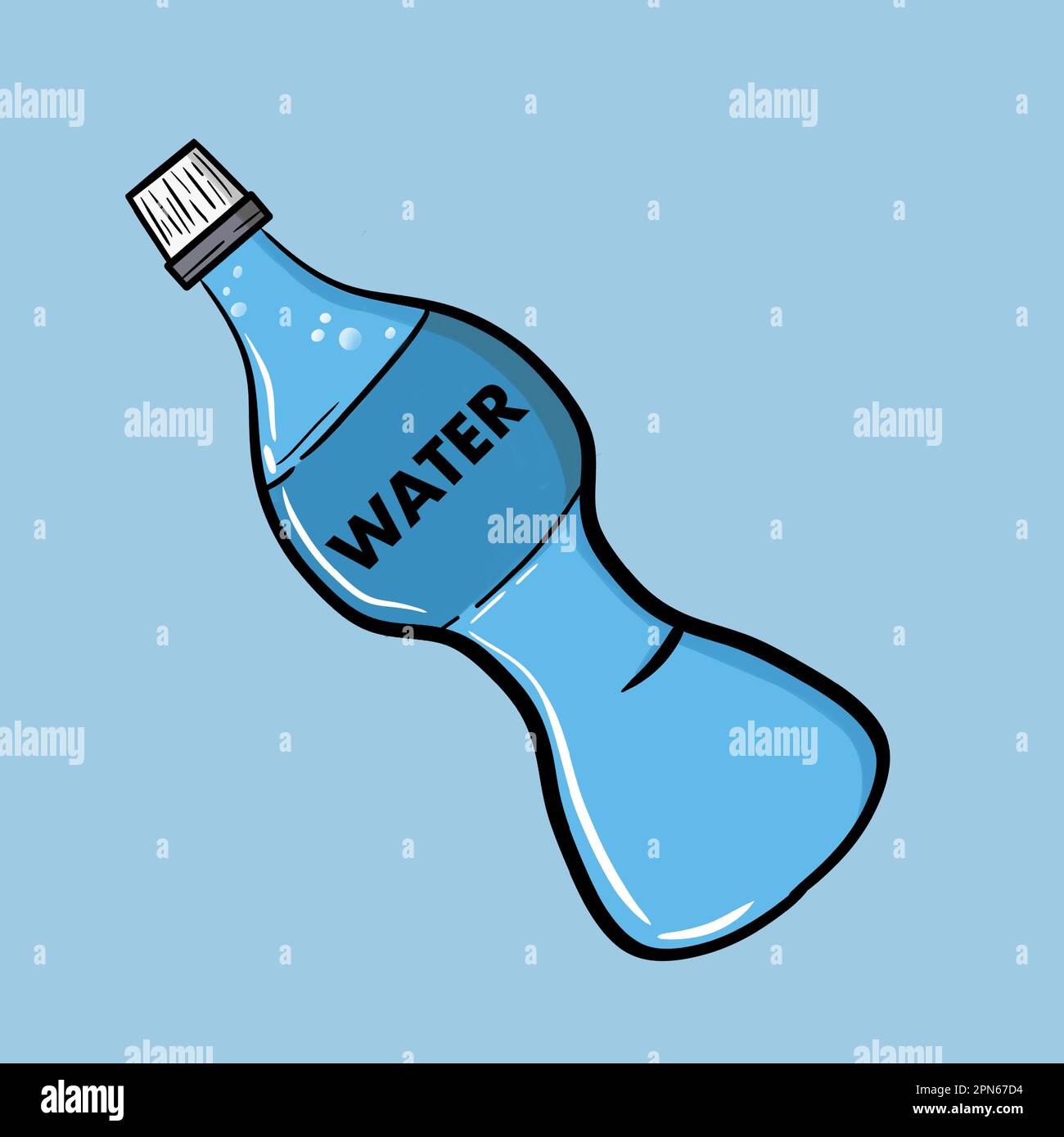 Vector bottle of water on a blue background Stock Vector Image & Art ...