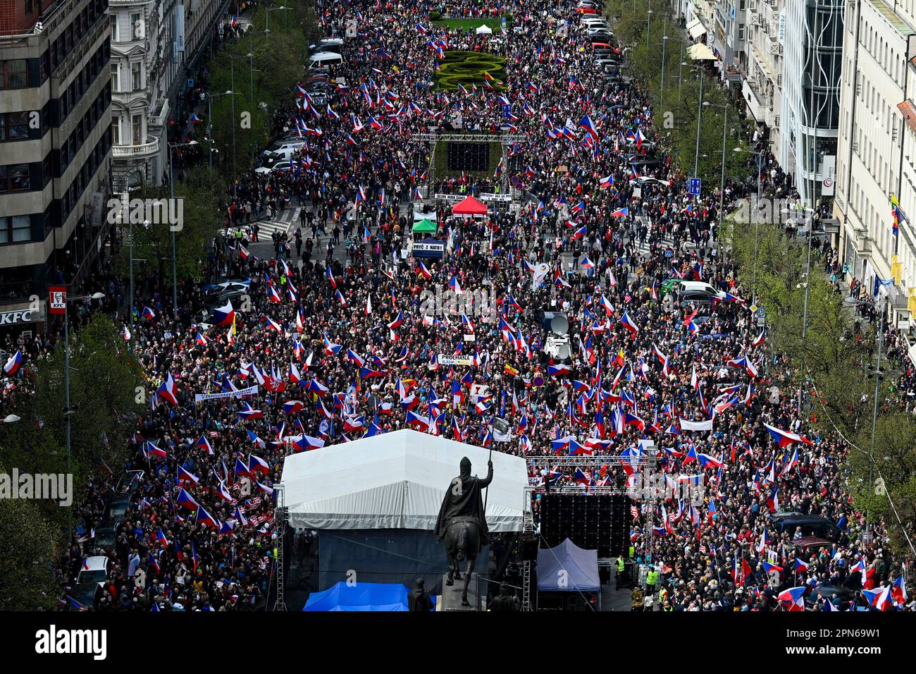 Prague, Czech Republic. 16th Apr, 2023. Demonstration called Czech