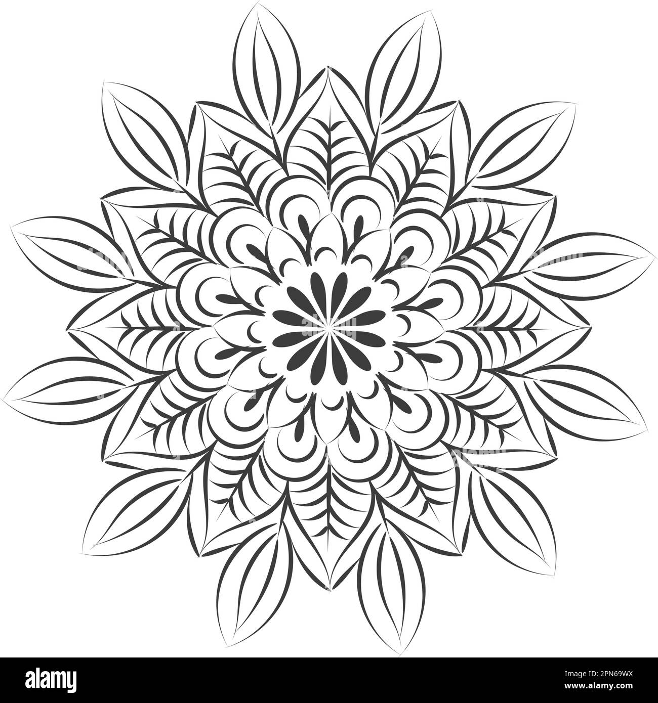 Mandala Art design in circle. Simple mandala design floral mandala