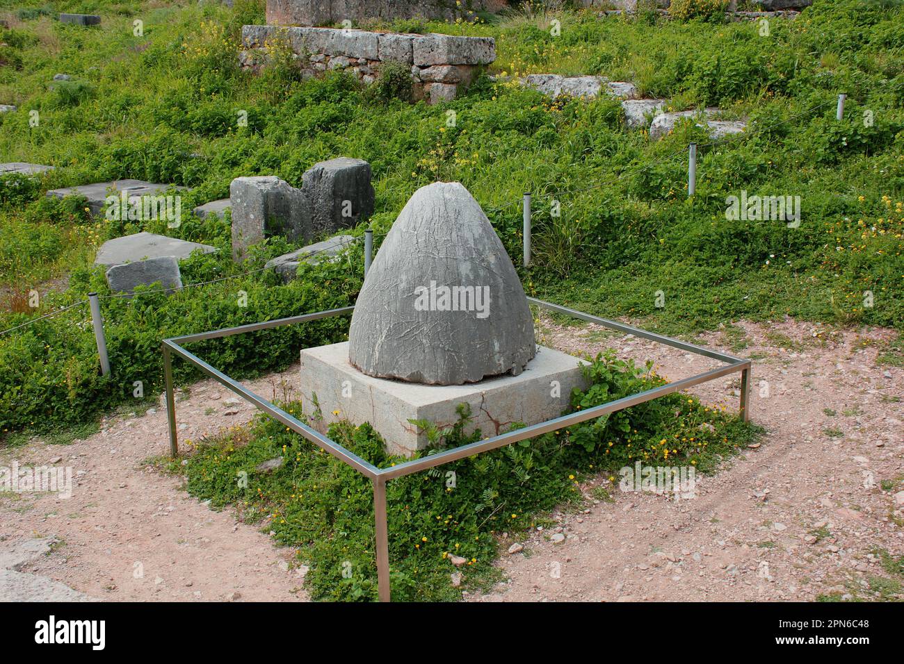The Navel Of The World At Delphi Greece Stock Photo Alamy