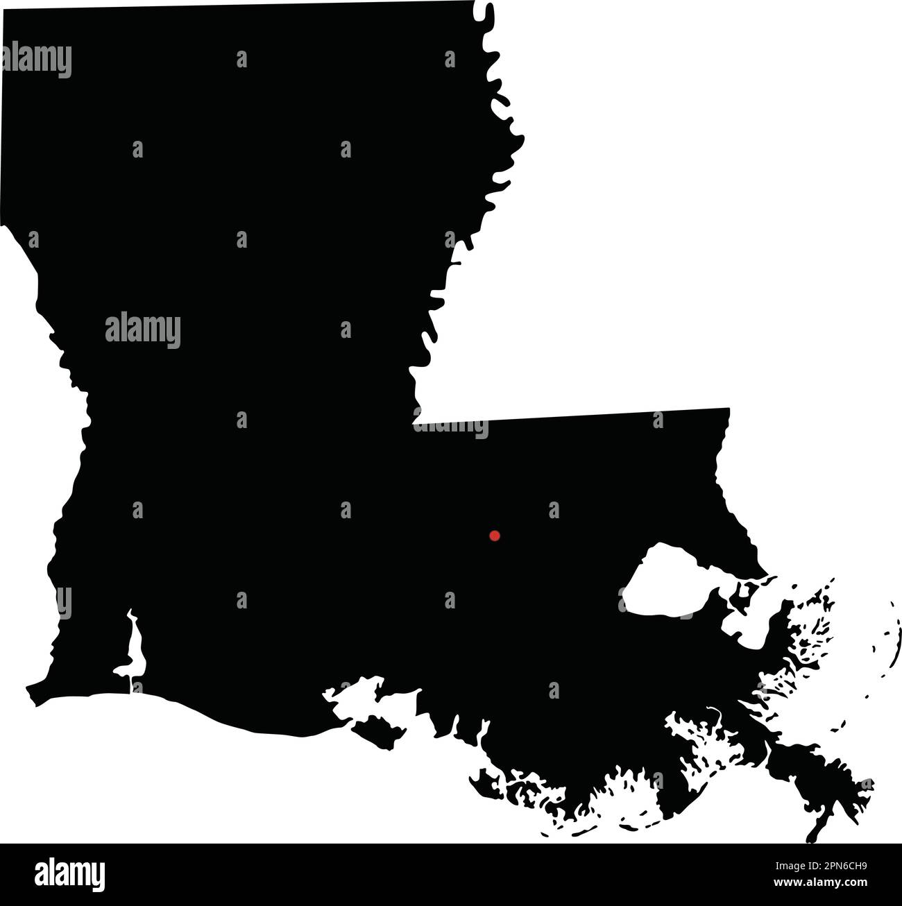 Highly Detailed Louisiana Silhouette map Stock Vector Image & Art Alamy