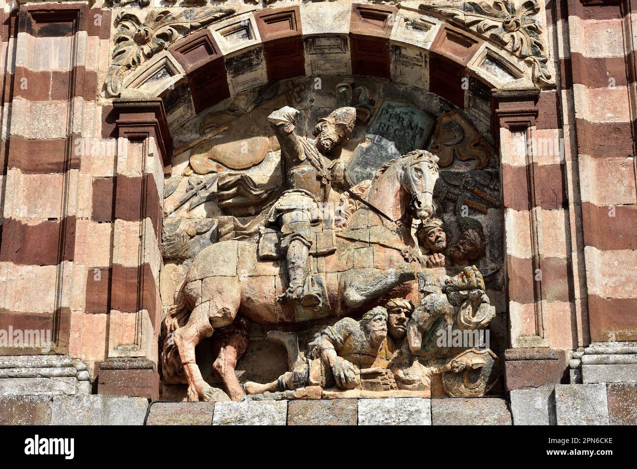Santiago Matamoros sculpture in San Pedro de Cardeña monastery. Burgos, Spain Stock Photo